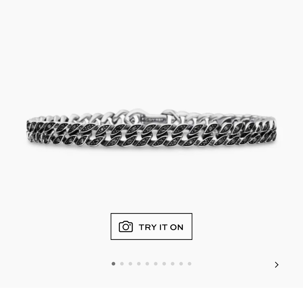 David Yurman Silver Men's Bracelet - Picture 4 of 5
